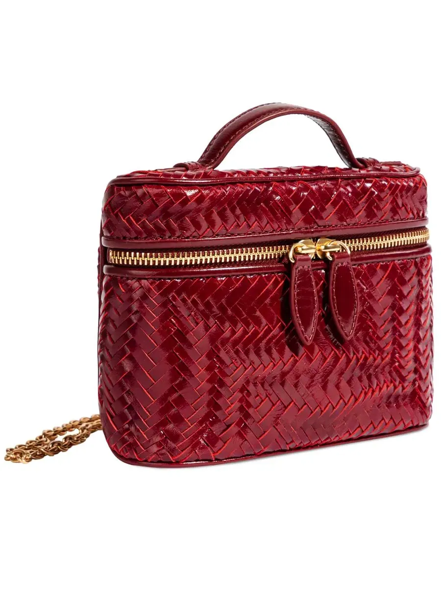 Сумка-кроссбоди Charli Woven Top Handle Crossbody Sam Edelman — изображение 3 из 6, красный