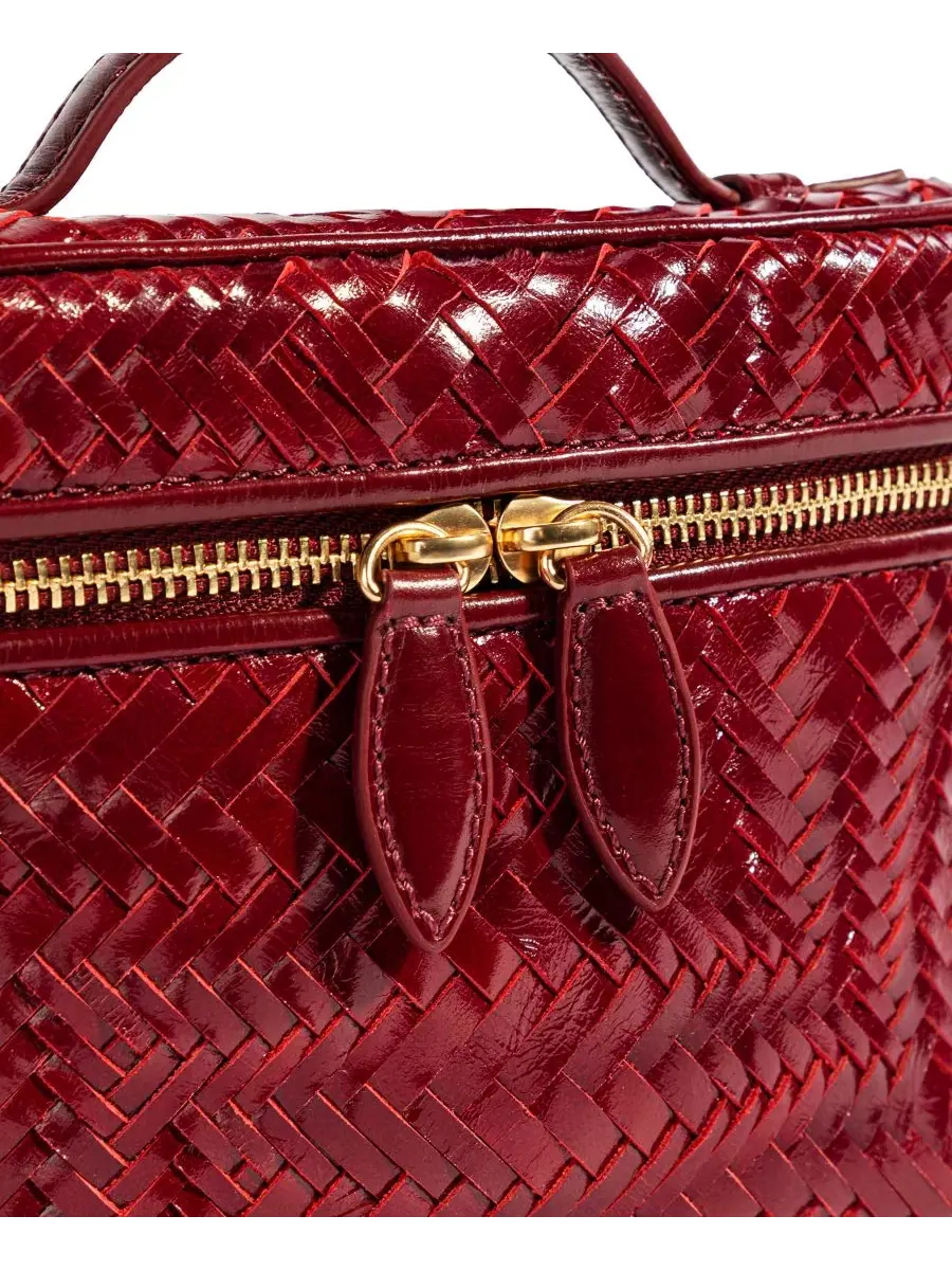 Сумка-кроссбоди Charli Woven Top Handle Crossbody Sam Edelman — изображение 6 из 6, красный