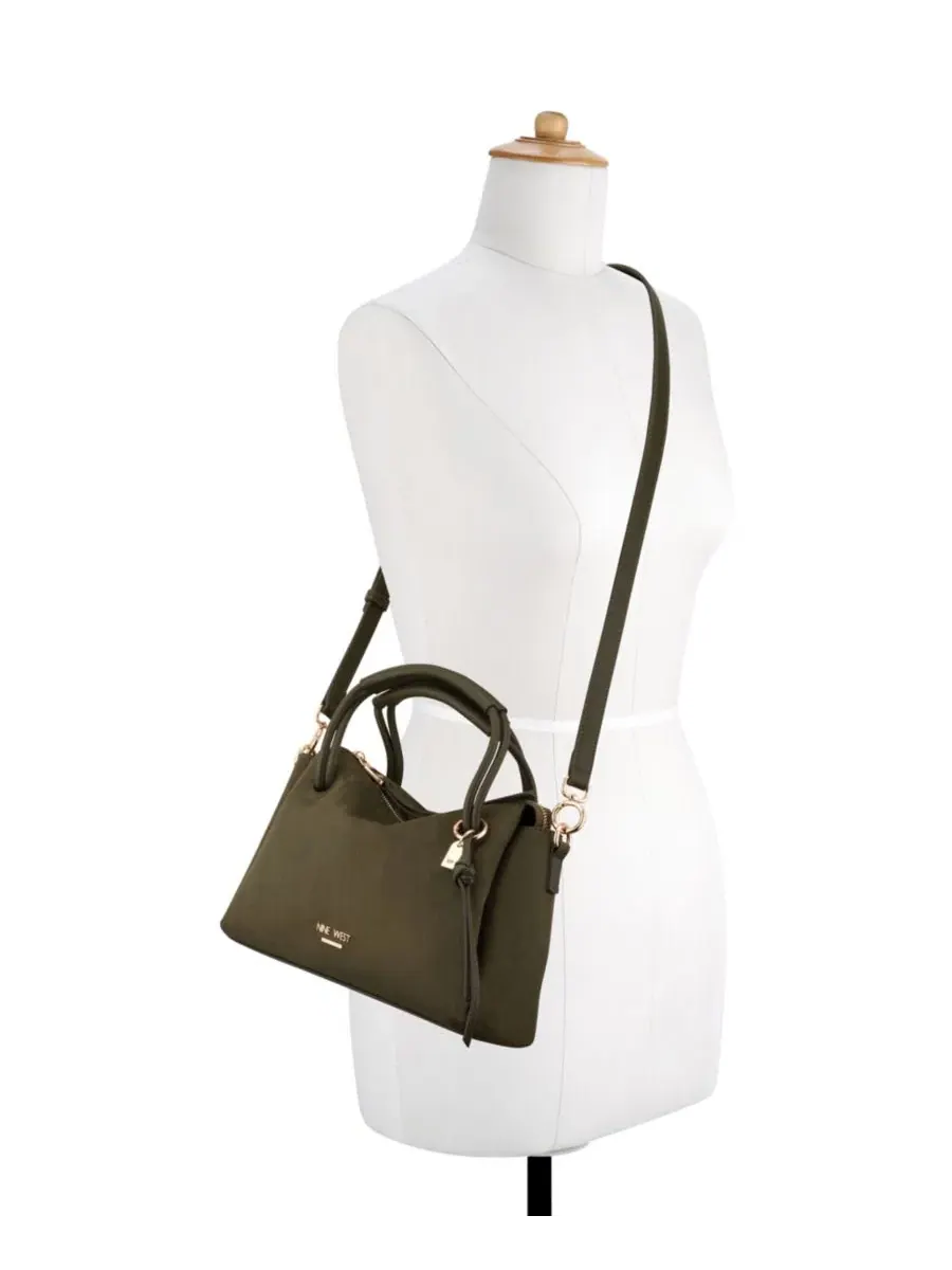 Сумка-сатчел Renan Small Satchel Bag Nine West — изображение 2 из 5, темный оливковый