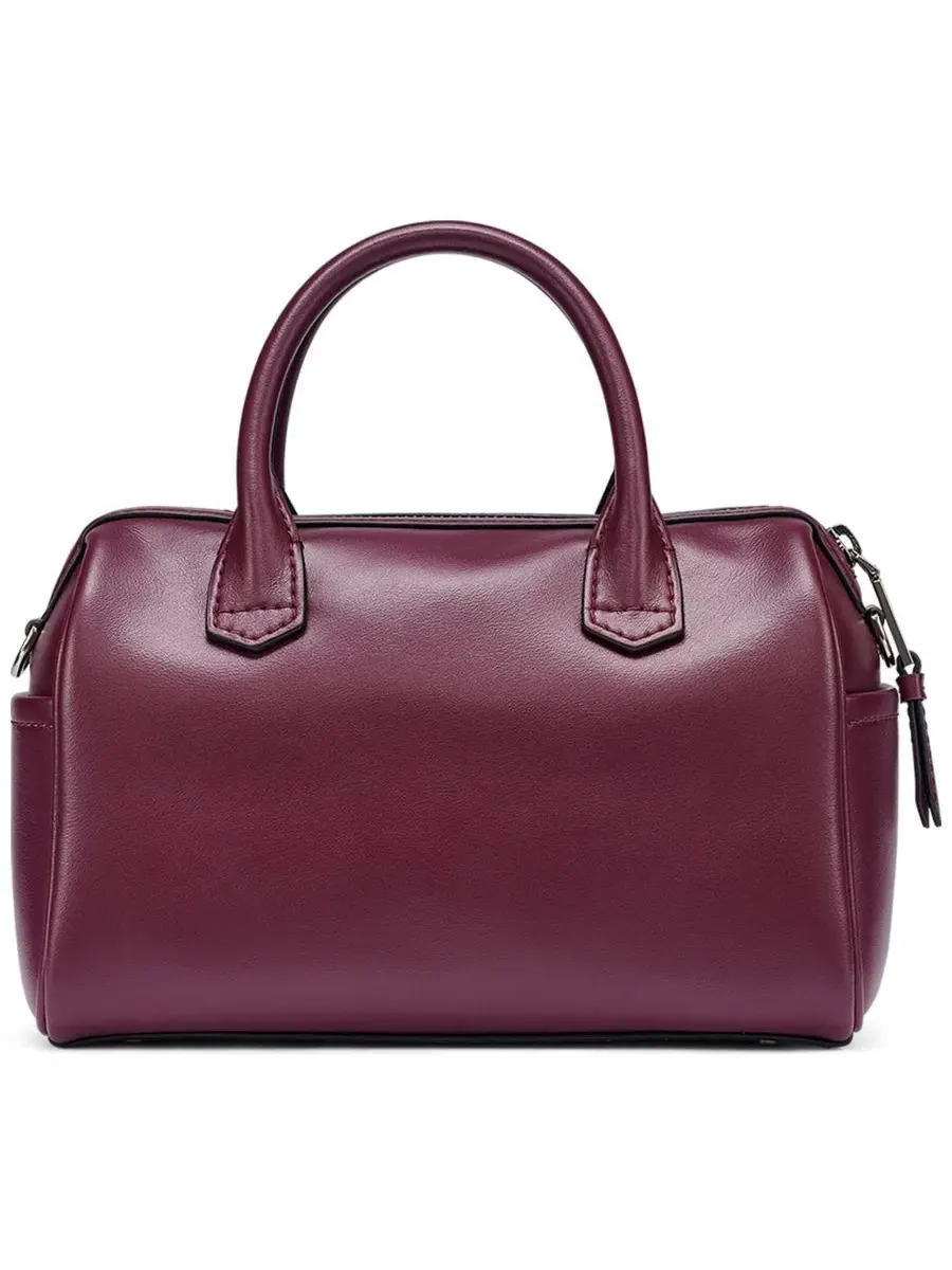 Мини-сумка через плечо Perette Barrel из кожи KARL LAGERFELD PARIS, Cherry Plum — изображение 2 из 5