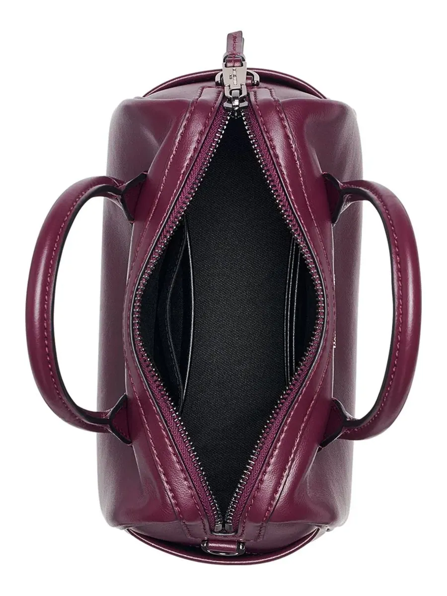 Мини-сумка через плечо Perette Barrel из кожи KARL LAGERFELD PARIS, Cherry Plum — изображение 4 из 5