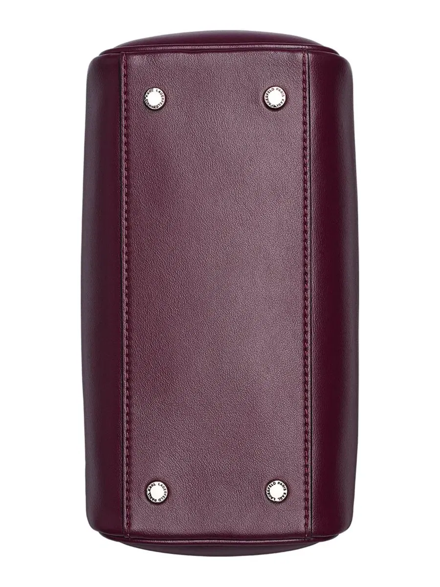Мини-сумка через плечо Perette Barrel из кожи KARL LAGERFELD PARIS, Cherry Plum — изображение 5 из 5