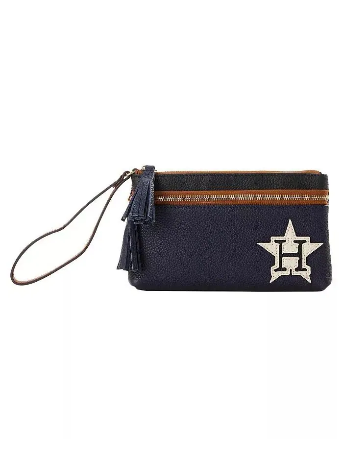 Женская сумка Houston Astros Infield с двойной молнией Dooney & Bourke — изображение 4 из 4, синий
