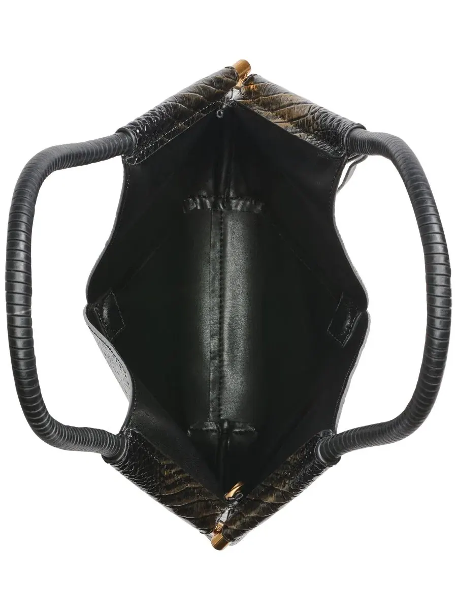 Мини-сумка через плечо Baldwin Metallic Croco Donna Karan New York — изображение 5 из 7, черный/золотистый
