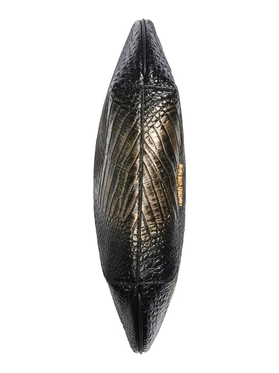Мини-сумка через плечо Baldwin Metallic Croco Donna Karan New York — изображение 6 из 7, черный/золотистый