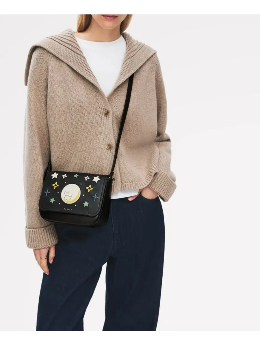 Маленькая сумка через плечо с откидной крышкой "To The Moon" Radley London — изображение 3 из 5, черный
