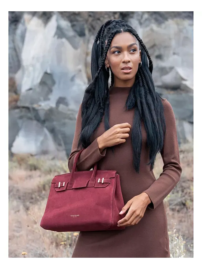 Сумка Gigi Suede 13" Teddy Blake — изображение 6 из 6, темный красный