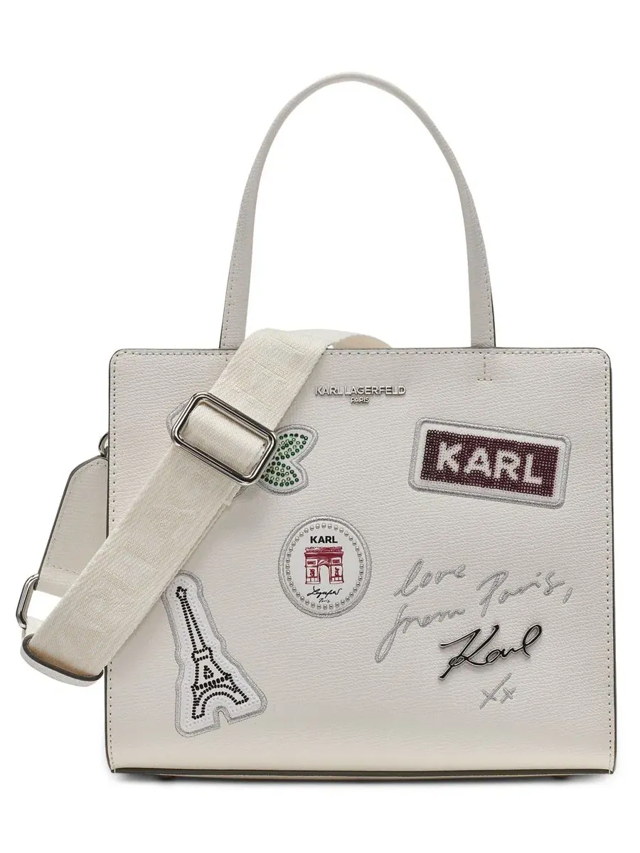 Сумка-сатчел с принтом Maybelle Logo Print Small Satchel KARL LAGERFELD PARIS