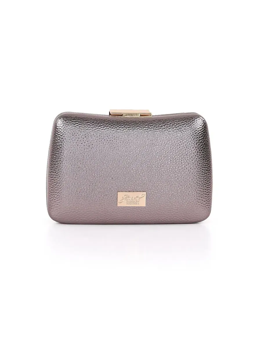 Клатч из кожзама с цепочкой Tatum Jewel Badgley Mischka — изображение 4 из 4, золотистый