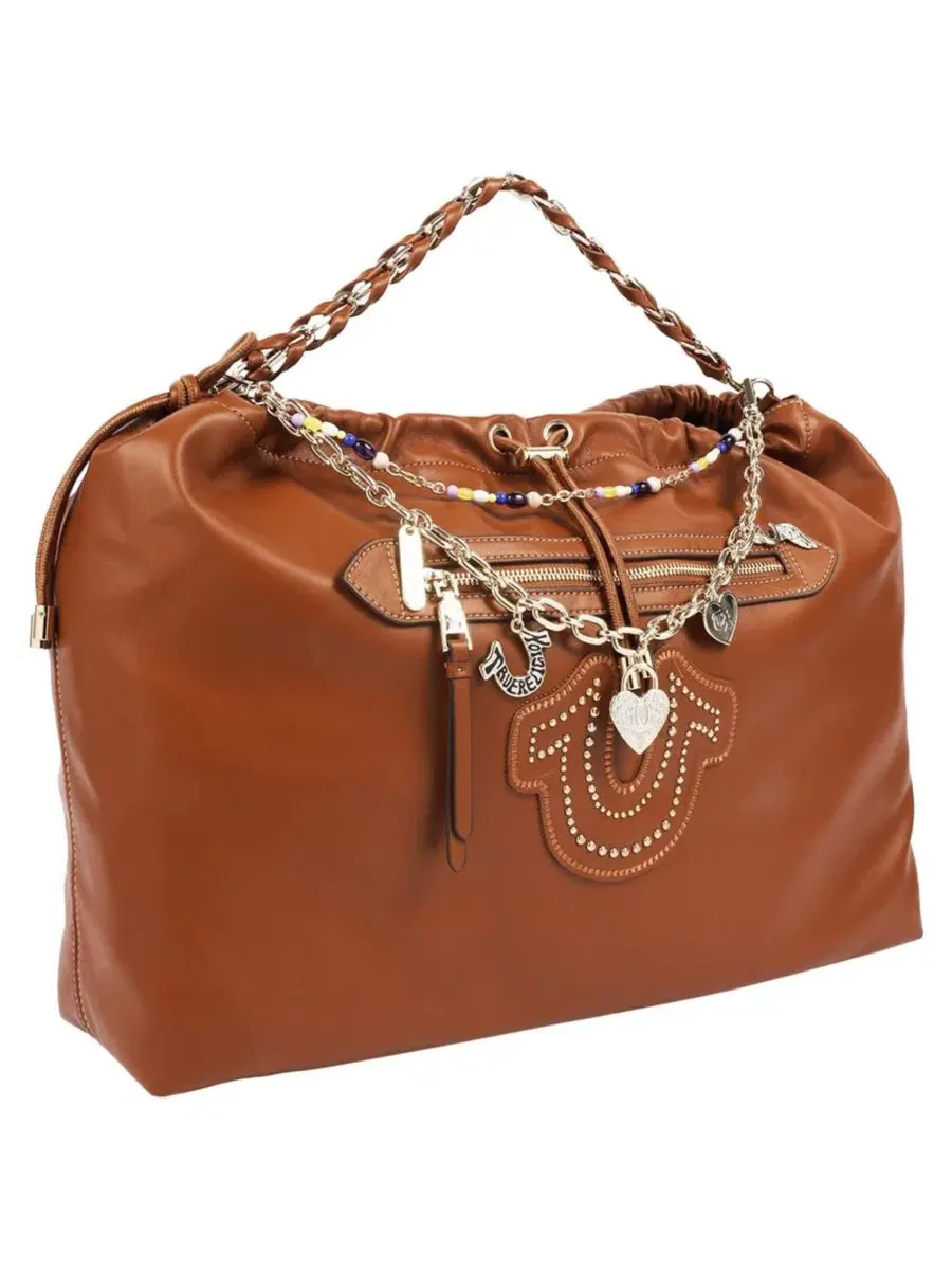Сумка-хобо с цепочкой Vintage Chain Soft True Religion — изображение 2 из 7, коричневый