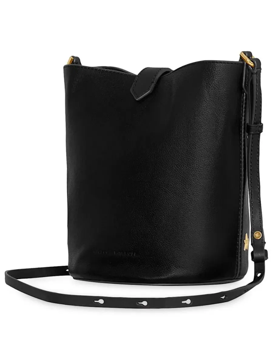 Сумка через плечо из натуральной кожи с принтом звезд Megan Leather with Small Stars Bucket Handbag — изображение 2 из 3