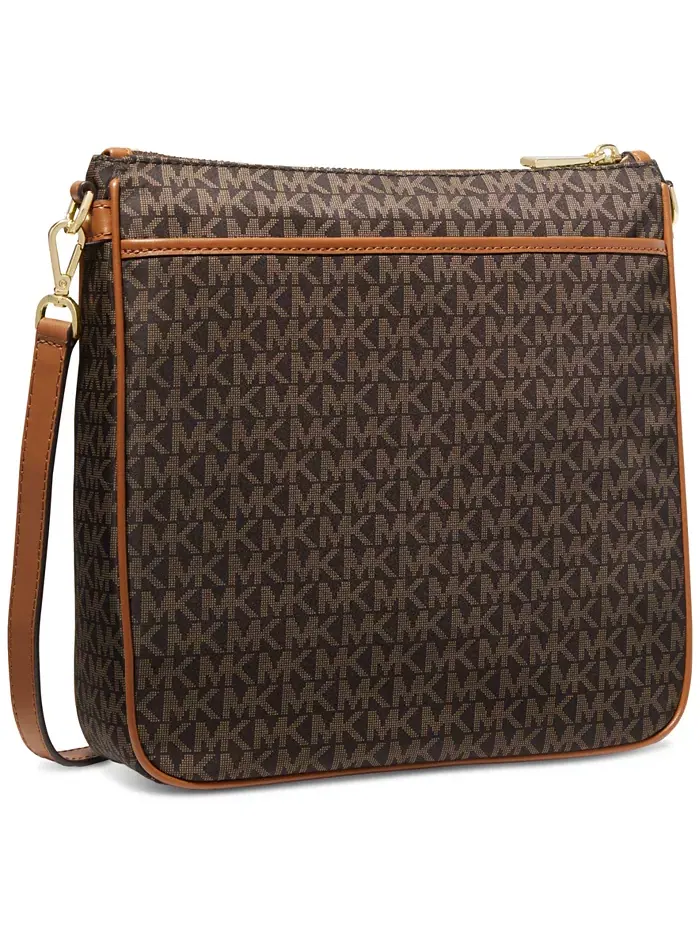 Сумка женская большая кросс-боди нейлон Michael Kors Jet Set Charm North South — изображение 2 из 6, коричневый