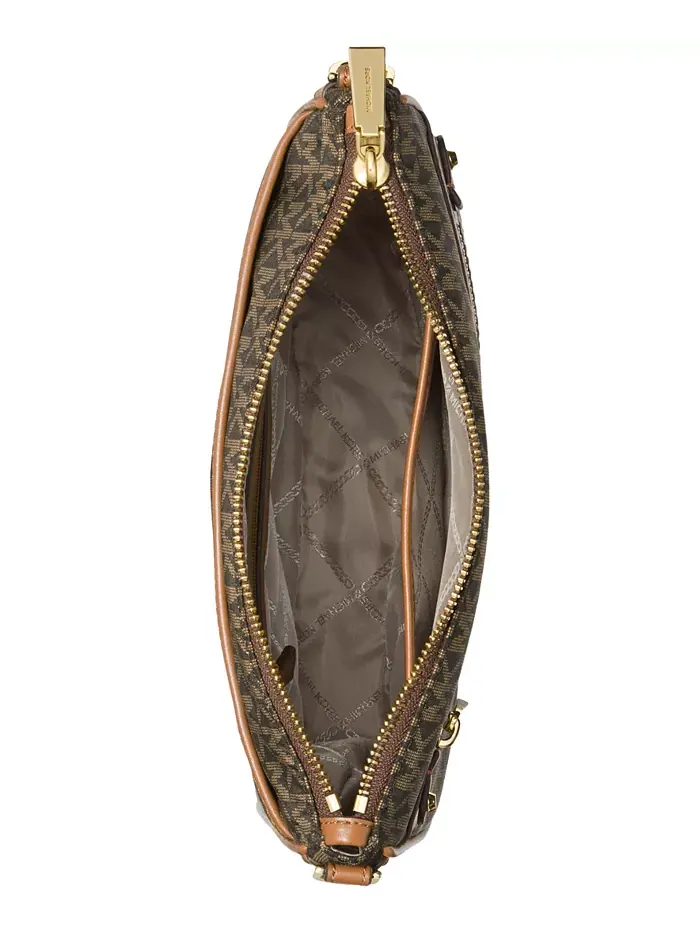 Сумка женская большая кросс-боди нейлон Michael Kors Jet Set Charm North South — изображение 3 из 6, коричневый