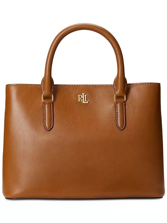 Кожаная маленькая сумка Marcy Lauren Ralph Lauren — изображение 1 из 10, бежевый