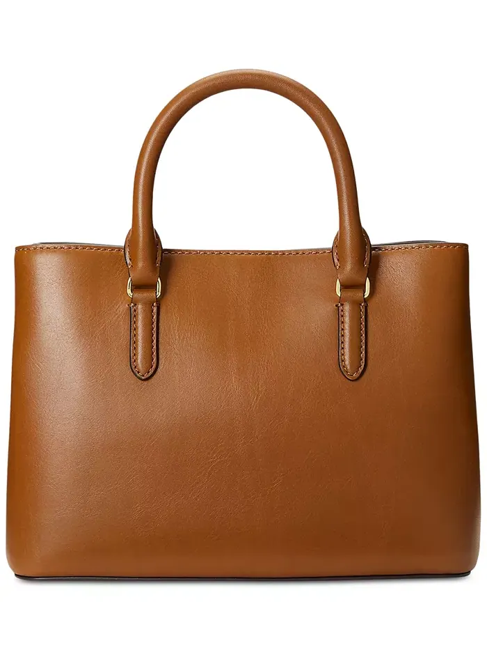 Кожаная маленькая сумка Marcy Lauren Ralph Lauren — изображение 5 из 10, бежевый