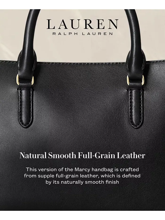 Кожаная маленькая сумка Marcy Lauren Ralph Lauren — изображение 9 из 9, черный