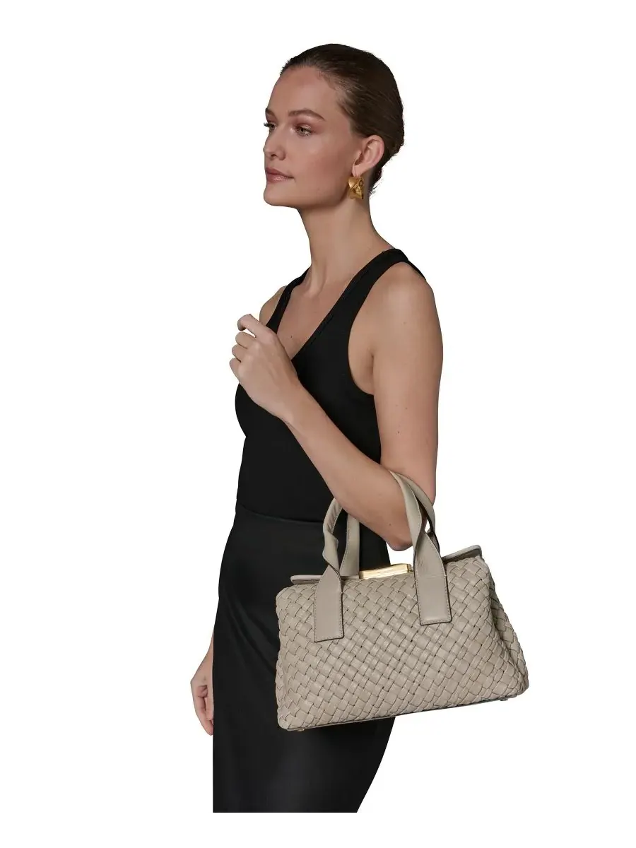 Средняя кожаная сумка-мессенджер Amagansett Donna Karan New York — изображение 5 из 5, многоцветный