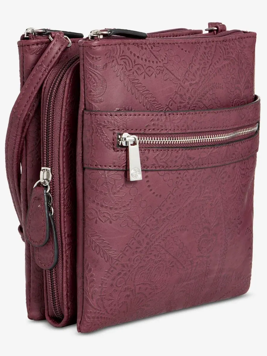 Мини-сумка-кроссбоди Paisley Dasher Giani Bernini — изображение 2 из 7, бордо