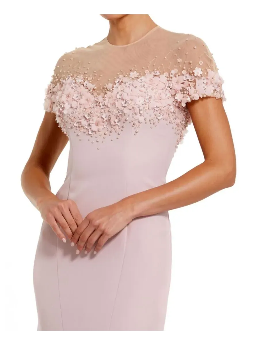 Женское платье-русалка из крепа Mac Duggal — изображение 3 из 3, сирень