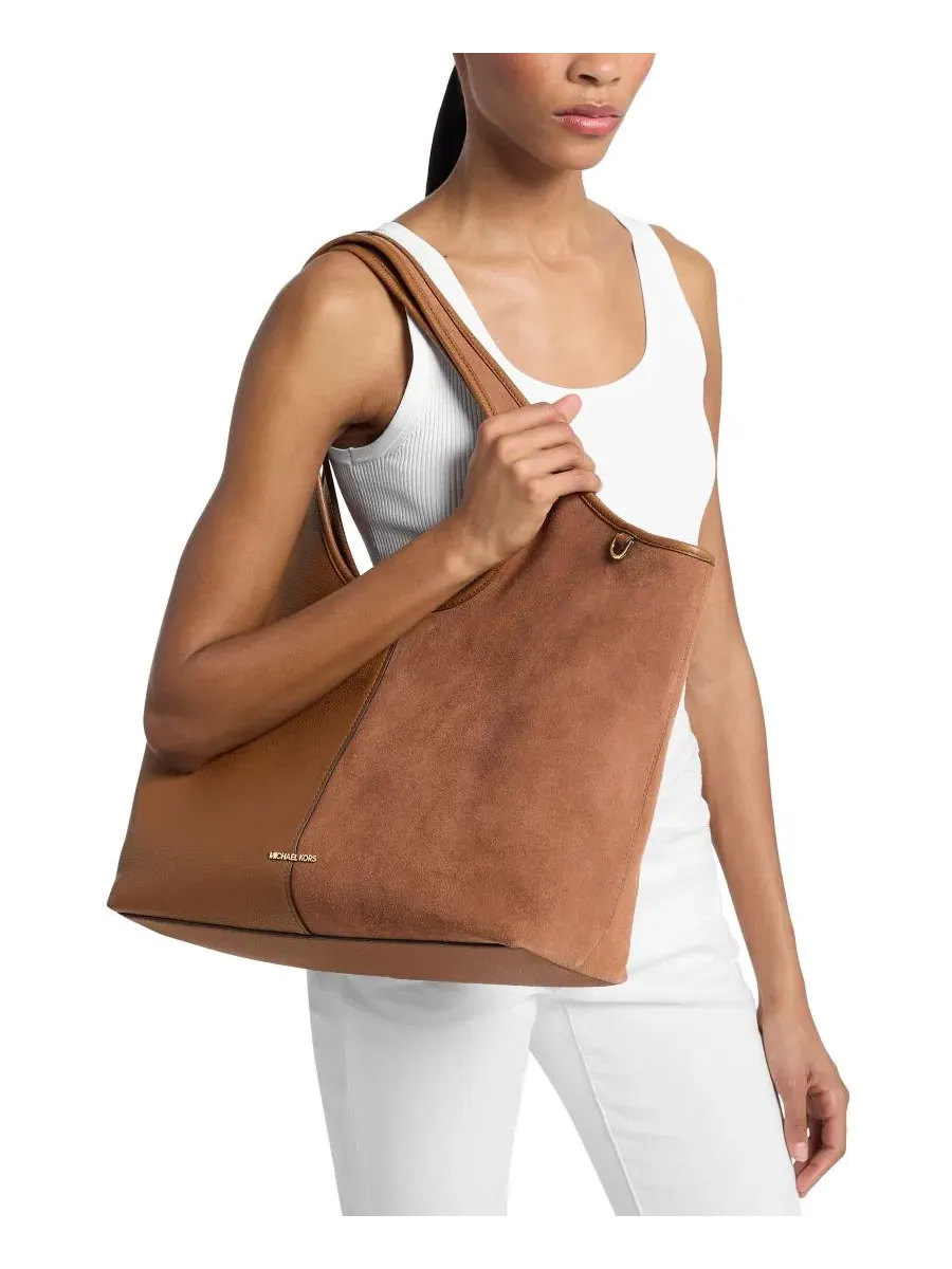 Сумка женская очень большая шоппер Michael Kors Henly Tote Handbag — изображение 3 из 3, коричневый