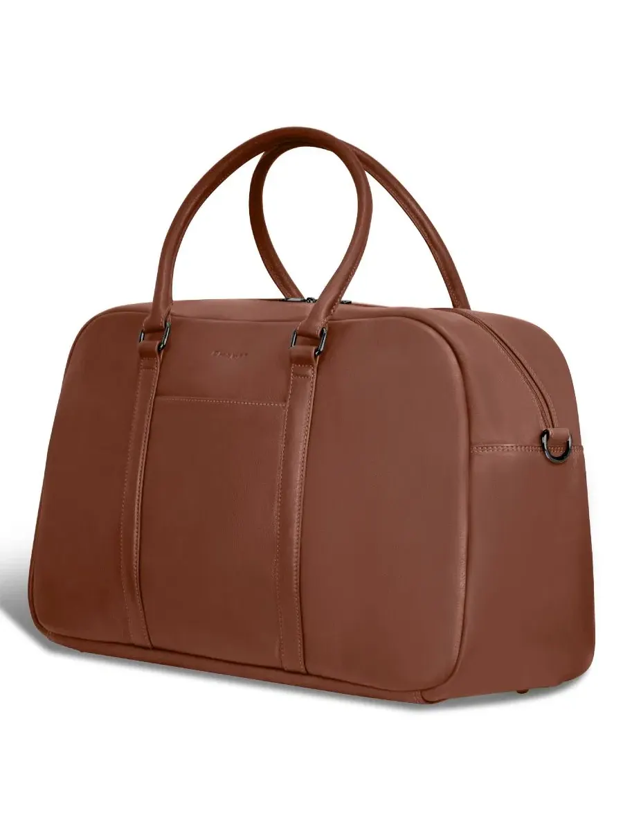 Кожаная дорожная сумка Onyx Leather Duffle Bag CHAMPS — изображение 6 из 8, коричневый