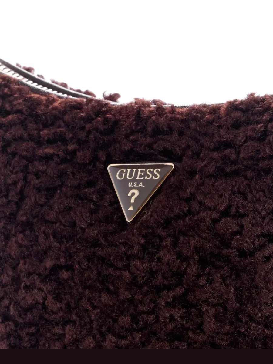 Небольшая сумка через плечо с кисточками, модель Katie GUESS — изображение 4 из 6, эспрессо