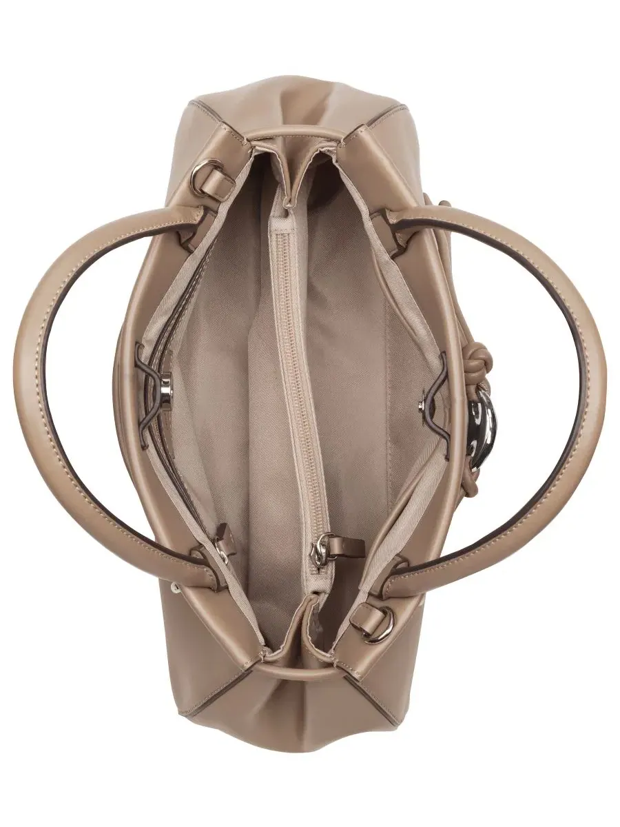 Сумка-сатчел средняя Alauna Medium Satchel Nine West — изображение 4 из 4, бежевый