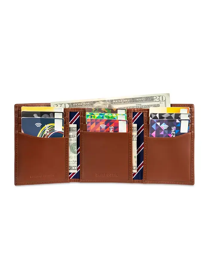 Мужской трехсекционный кошелек Overlay Tommy Hilfiger — изображение 5 из 7, бежевый