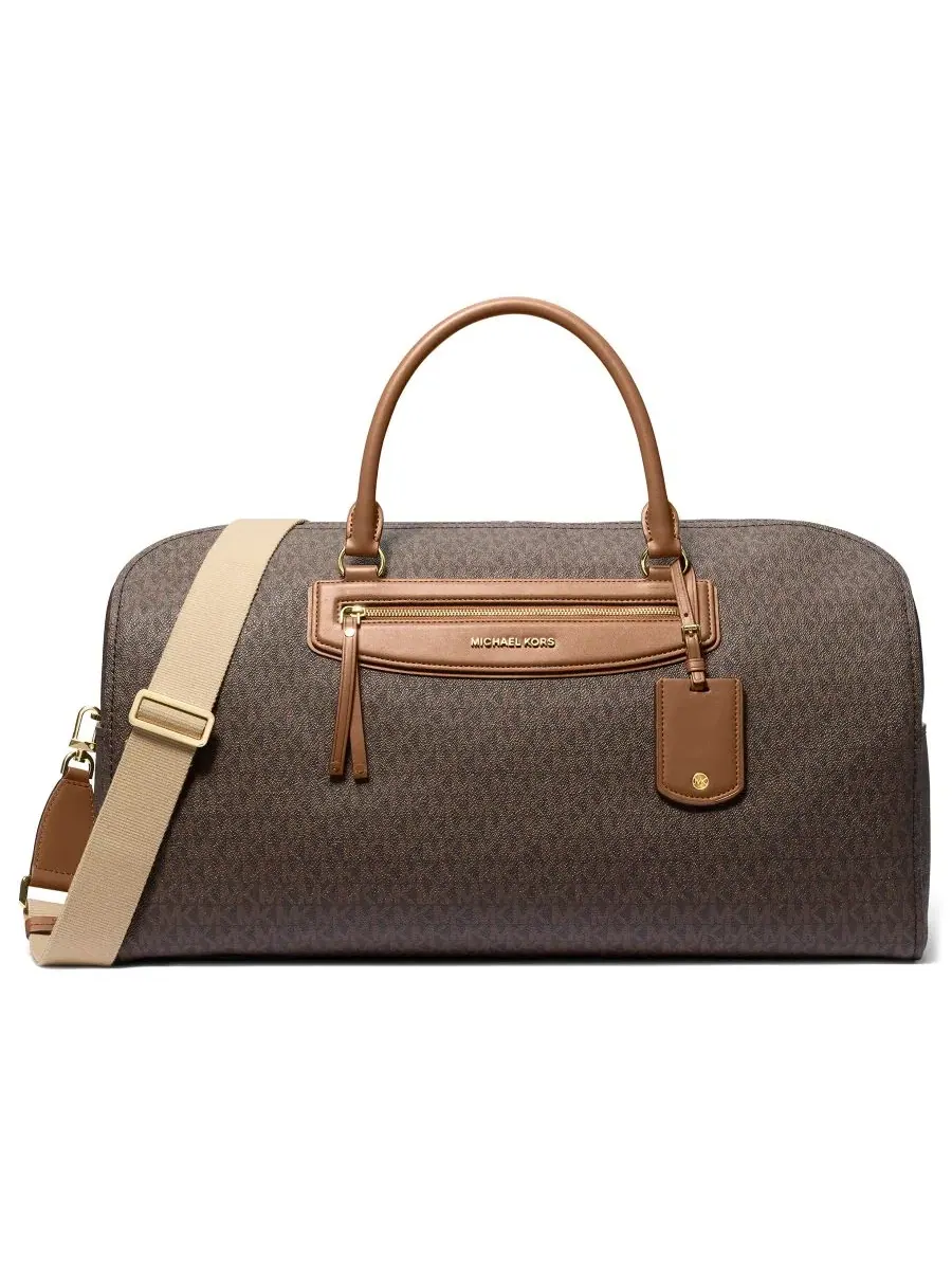 Сумка очень большая Michael Kors Jet Set Travel, коричневый/ореховый/хаки — изображение 1 из 3, зеленый