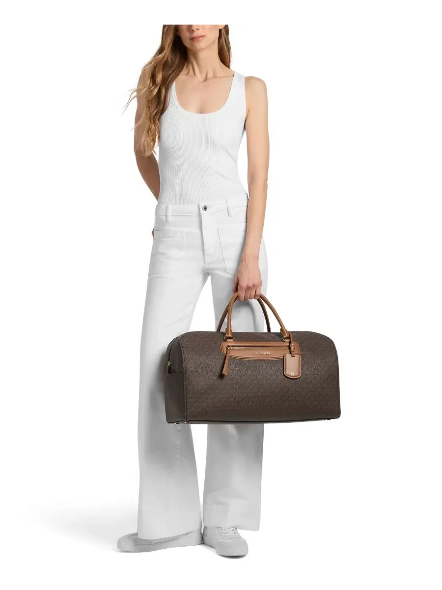 Сумка очень большая Michael Kors Jet Set Travel, коричневый/ореховый/хаки — изображение 3 из 3, зеленый