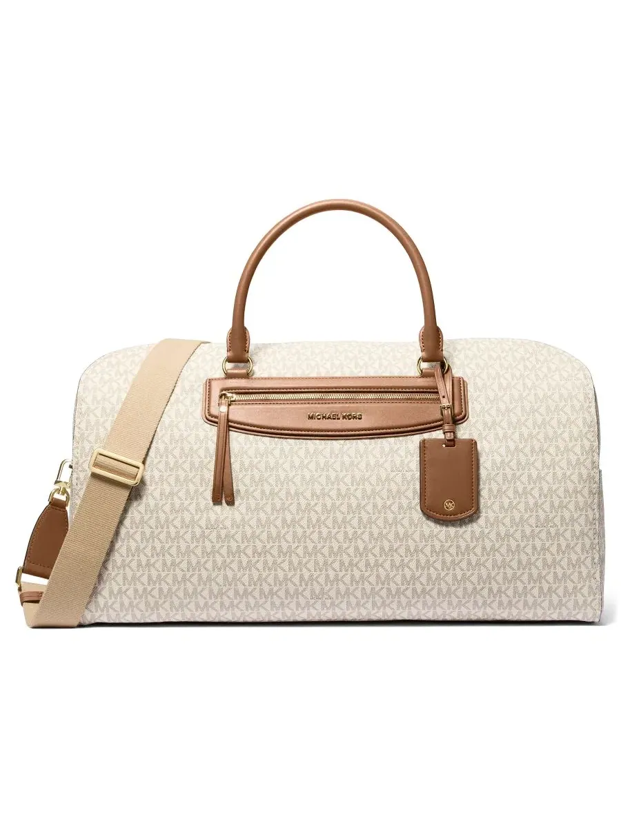 Сумка очень большая дорожная Michael Kors Jet Set Travel Weekender Vanilla Acorn Khaki — изображение 1 из 3, хаки