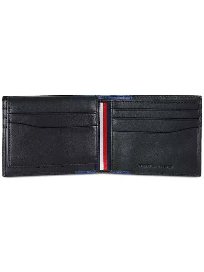 Мужской кожаный бифолд-кошелек Pop Color с RFID-защитой Tommy Hilfiger — изображение 3 из 7, синий