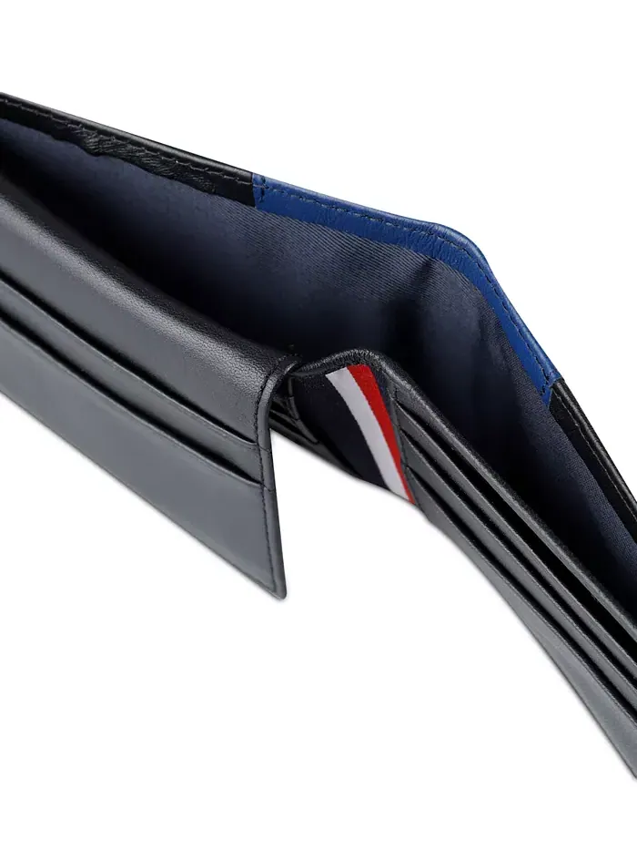 Мужской кожаный бифолд-кошелек Pop Color с RFID-защитой Tommy Hilfiger — изображение 6 из 7, синий