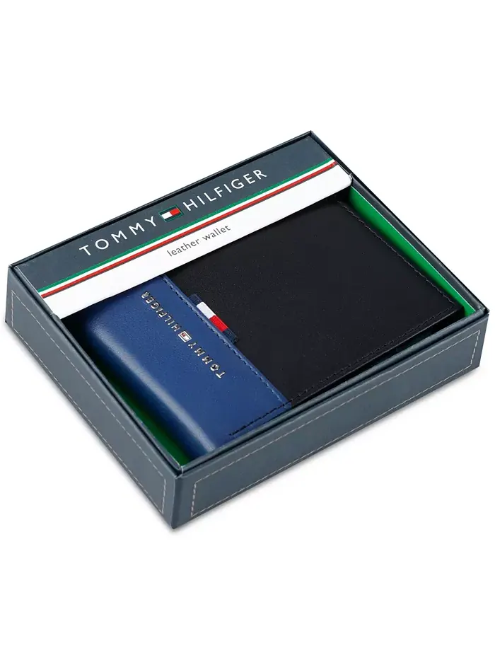 Мужской кожаный бифолд-кошелек Pop Color с RFID-защитой Tommy Hilfiger — изображение 7 из 7, синий