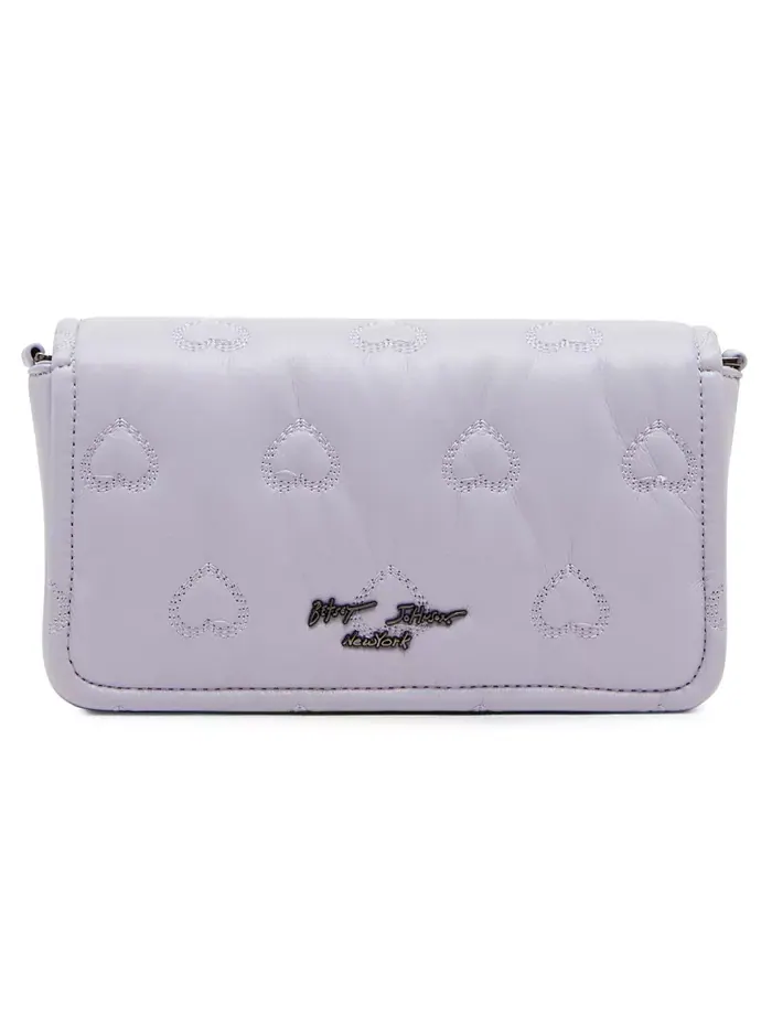 Сумка кросс-боди Heart Quilted с стеганым узором Betsey Johnson — изображение 2 из 6, фиолетовый