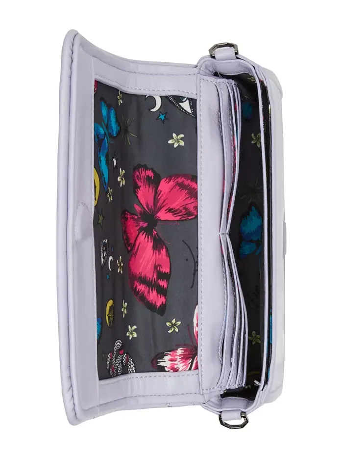 Сумка кросс-боди Heart Quilted с стеганым узором Betsey Johnson — изображение 4 из 6, фиолетовый