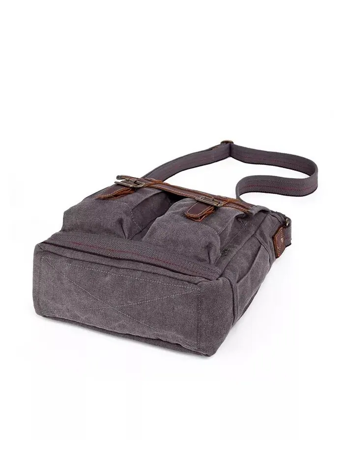 Сумка через плечо Turtle Ridge Canvas с 4 карманами TSD BRAND — изображение 13 из 14, серый