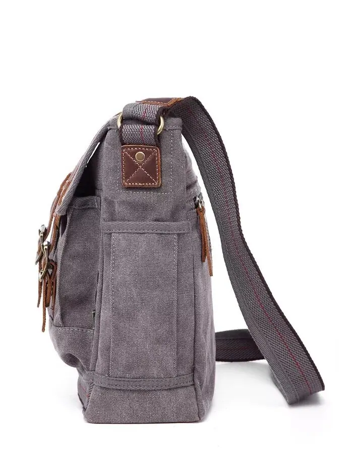 Сумка через плечо Turtle Ridge Canvas с 4 карманами TSD BRAND — изображение 3 из 14, серый