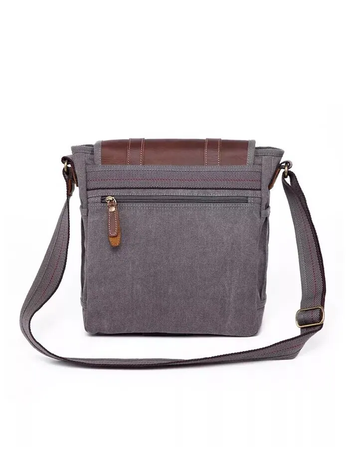 Сумка через плечо Turtle Ridge Canvas с 4 карманами TSD BRAND — изображение 4 из 14, серый
