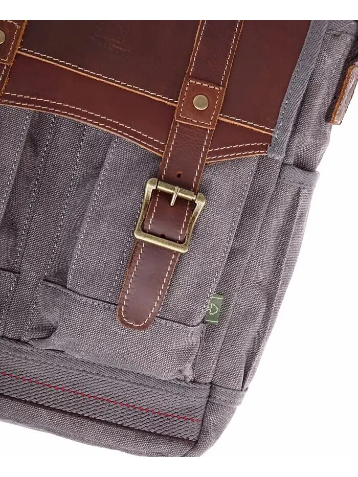 Сумка через плечо Turtle Ridge Canvas с 4 карманами TSD BRAND — изображение 7 из 14, серый