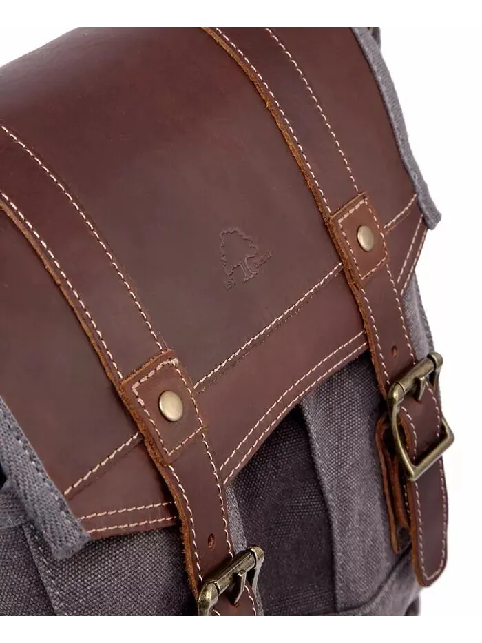 Сумка через плечо Turtle Ridge Canvas с 4 карманами TSD BRAND — изображение 9 из 14, серый
