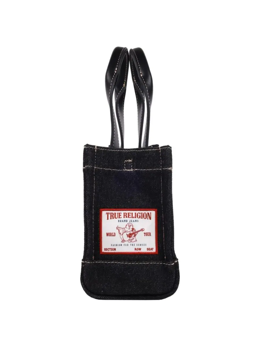 Мини-сумка из джинсовой ткани True Religion — изображение 4 из 9, черный