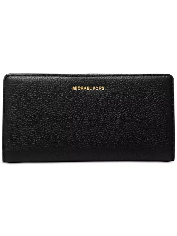 Бумажник Bryant Large Slim Leather Snap на кнопке Michael Kors — изображение 1 из 3, черный
