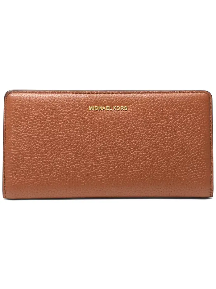 Бумажник Bryant Large Slim Leather Snap на кнопке Michael Kors — изображение 1 из 3, коричневый