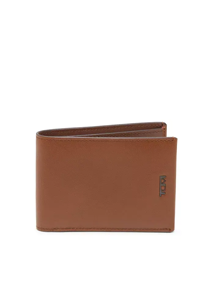 Мужской кожаный кошелек Tumi Nassau Double Billfold, с окном для удостоверения личности