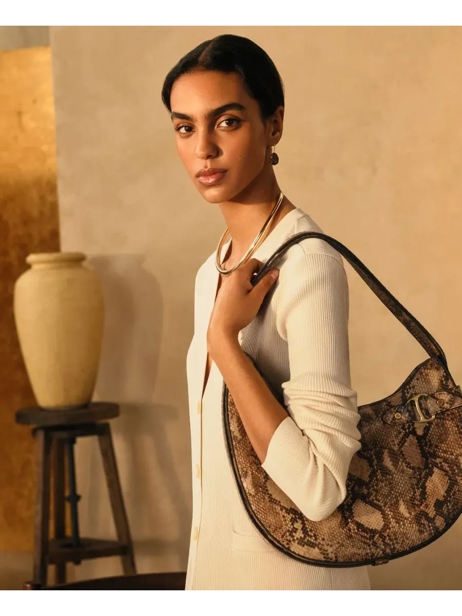 Сумка через плечо Tasha из тисненой кожи, среднего размера Lauren Ralph Lauren — изображение 3 из 6, бежевый мульти