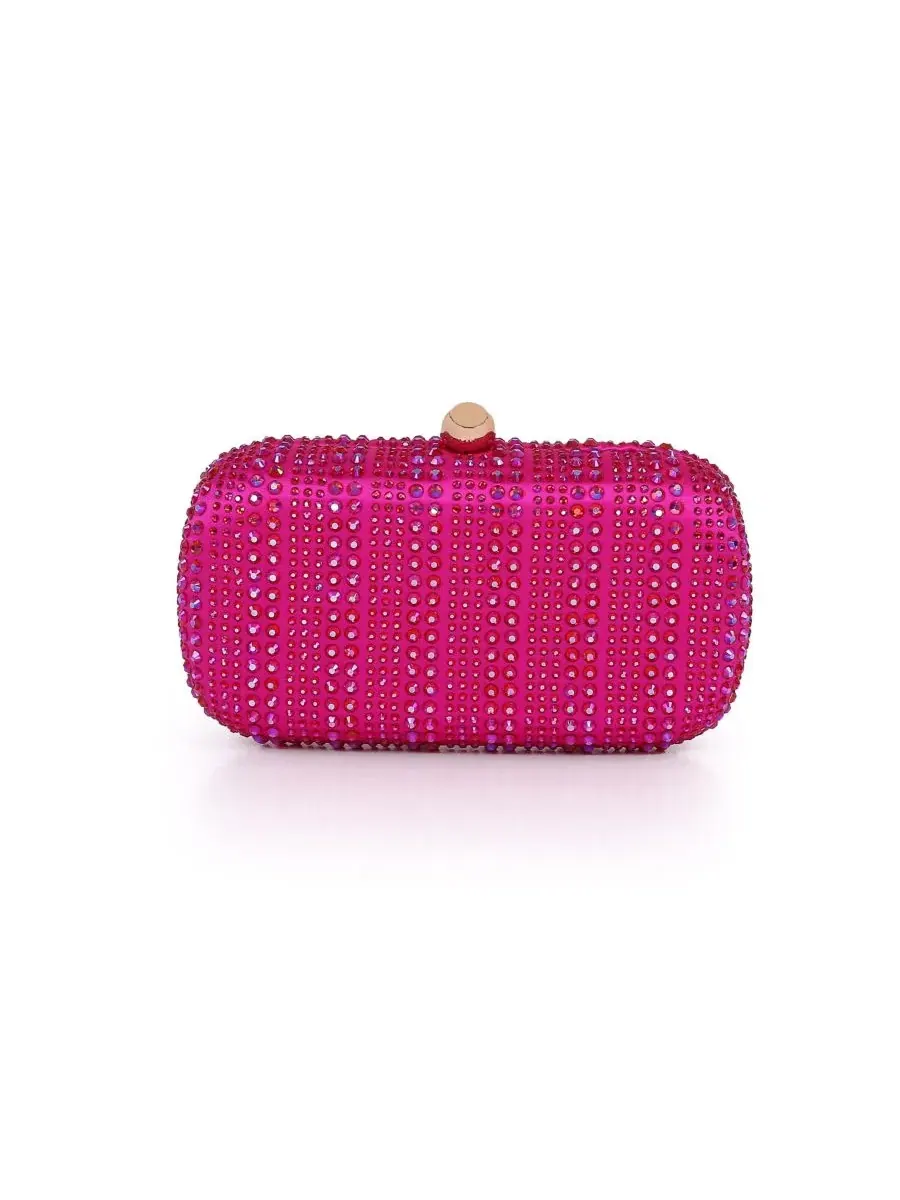 Вечерний клатч-минаудиер с кристаллами Harlow Crystal Minaudiere Jewel Badgley Mischka