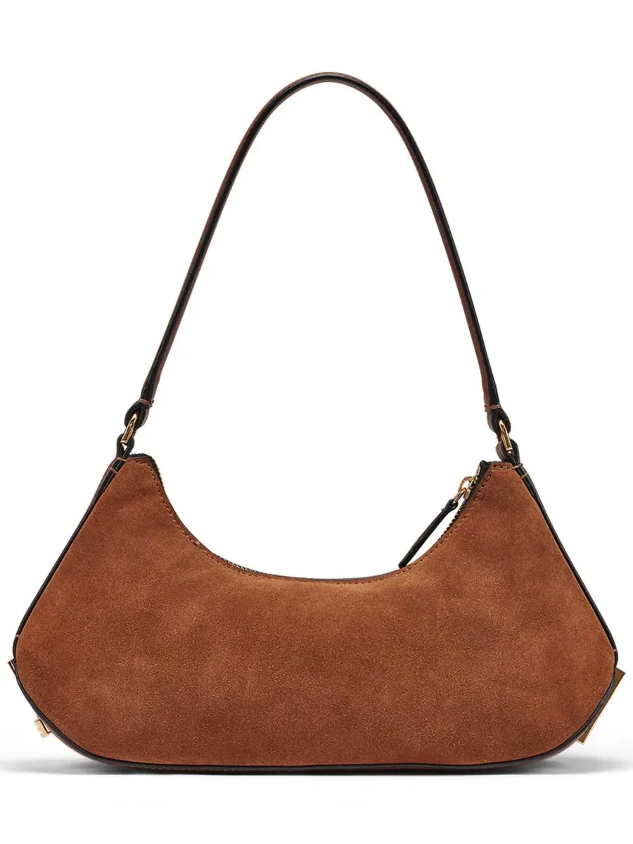Сумка женская средняя Arielle Leather Medium Shoulder KARL LAGERFELD PARIS — изображение 2 из 7, коричневый