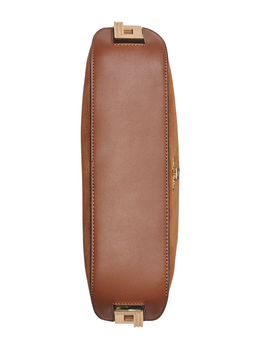Сумка женская средняя Arielle Leather Medium Shoulder KARL LAGERFELD PARIS — изображение 5 из 7, коричневый