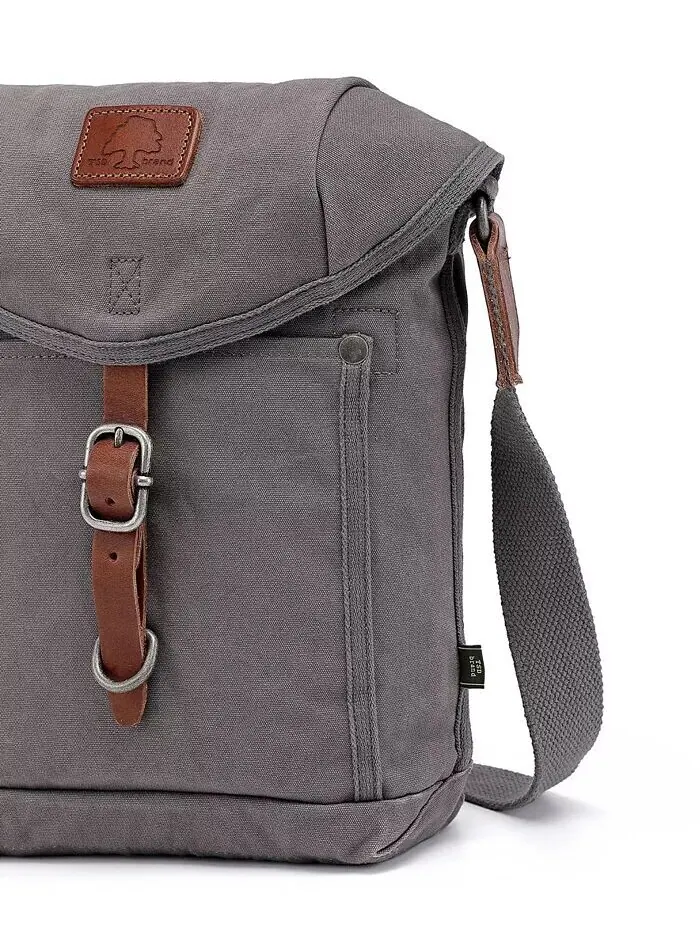 Сумка через плечо Forest Canvas Flap TSD BRAND — изображение 8 из 9, серый